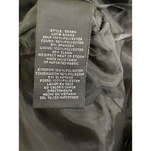 David's‎ Bridal Women's Black Floral Satin A-Line Mini Skirt Size 9 NWT - Picture 5 of 7